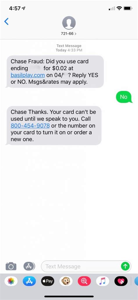 chase card fraud alert.